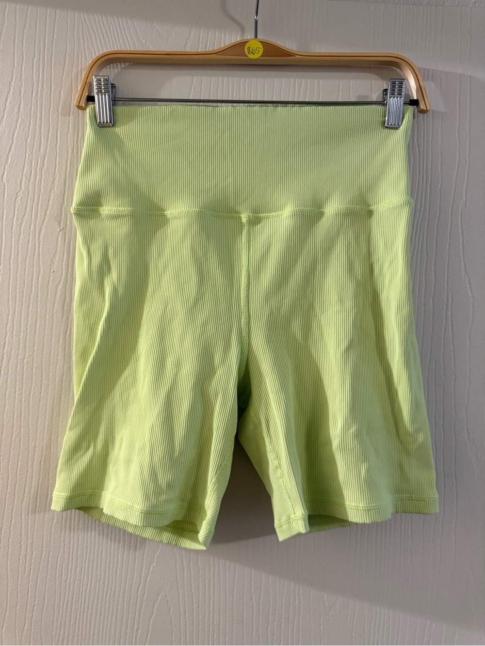 Aerie Ribbed High-Waist Bike Shorts - Lime Green
